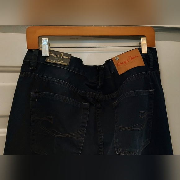 CHIP & PEPPER "IKE" MEN'S DARK DISTRESSED SLIM STRAIGHT JEANS SIZE 36 X 32 NWT - Picture 6 of 10